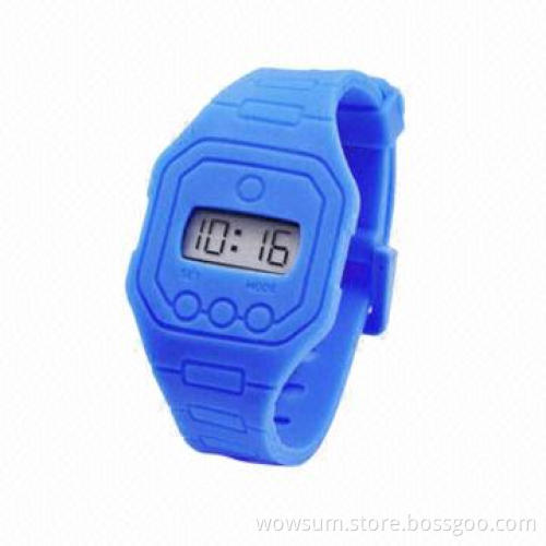 Ultra-thin Silicone Digital Watch, Eco-friendly Material and Waterproof